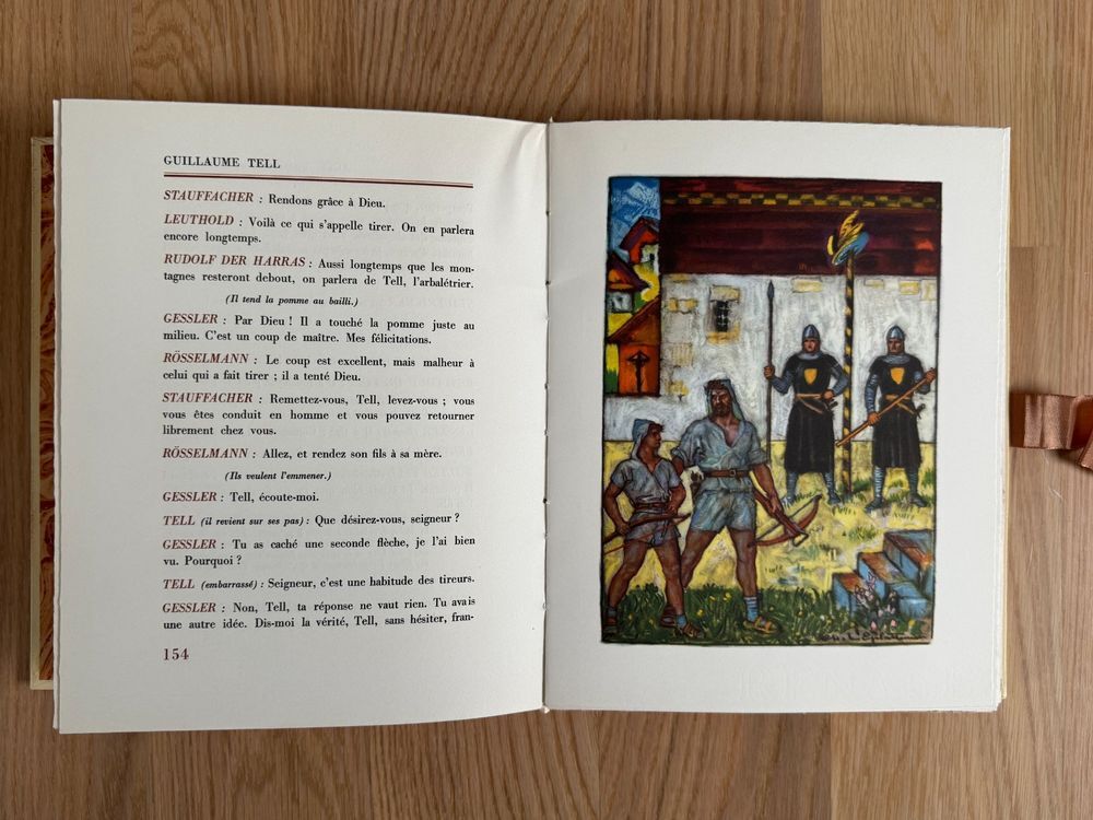 Guillaume Tell, Schiller, Livre illustré.Édition Bibliophile (Gebraucht ...